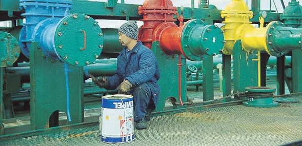 Oil tanker cargo pipes color coding